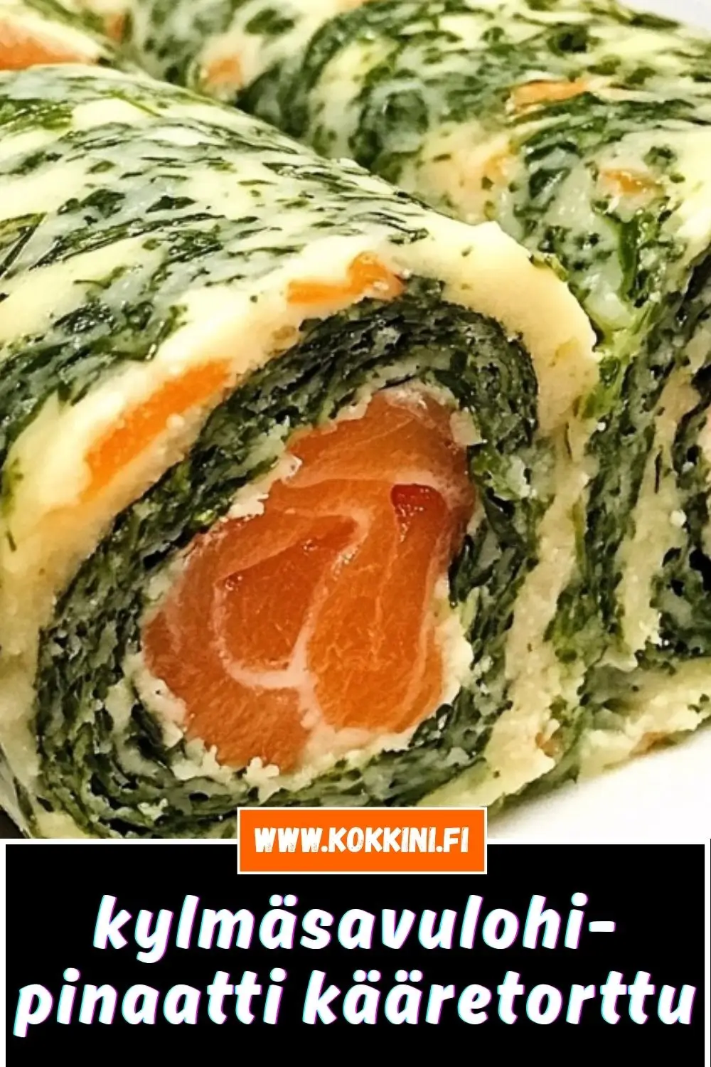 Kylmäsavulohi-pinaatti kääretorttu