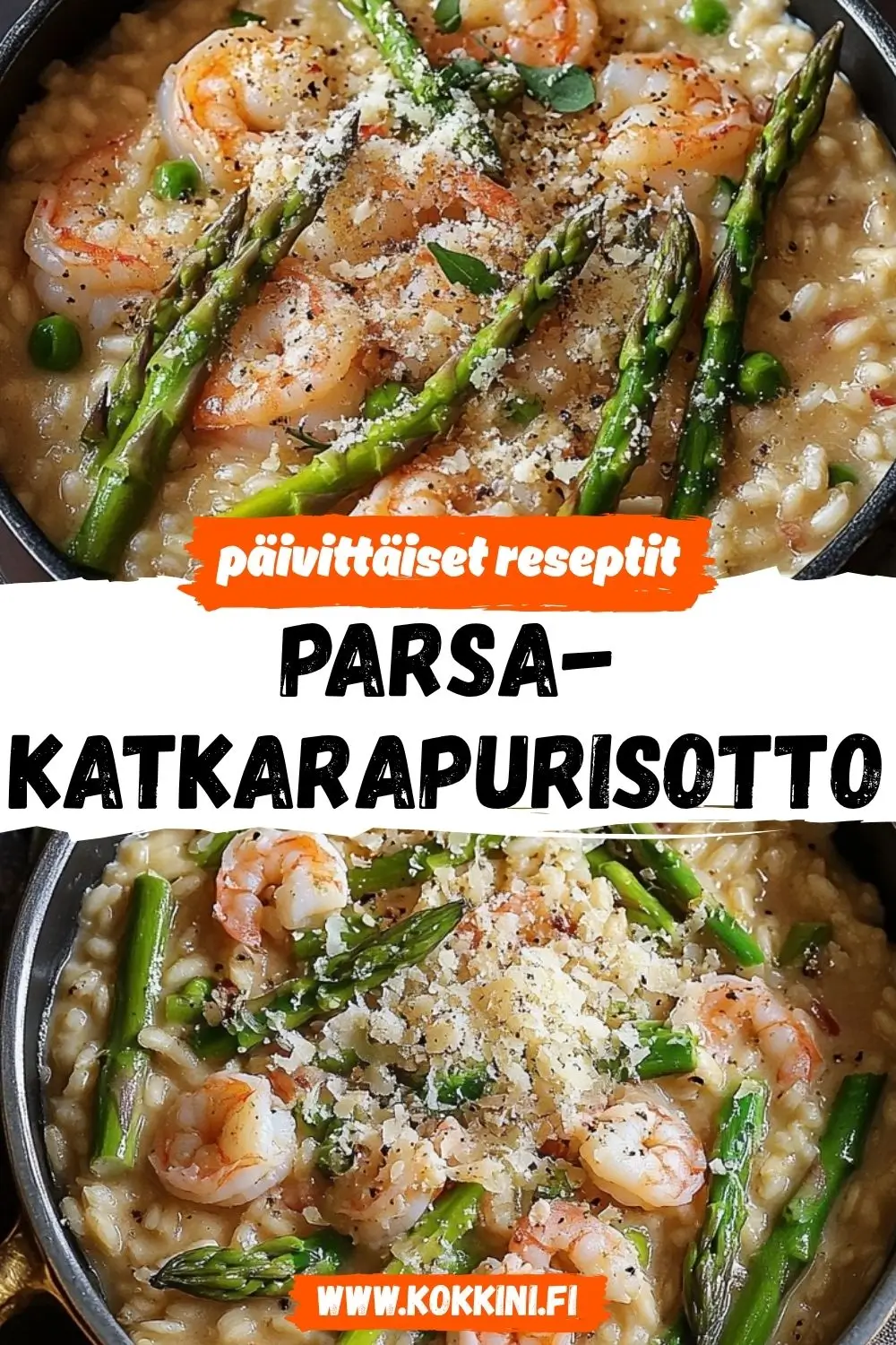 Parsa-katkarapurisotto 5 tähden kevätresepti