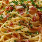 Helppo Mausteinen Spaghetti Carbonara resepti kotikeittiöön