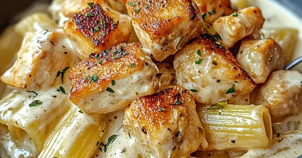 Nopea ja täyteläinen valkosipuli-kanapasta resepti