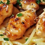 Valkosipuli-voikana ja kermaista pastaa: helppo arkiherkku