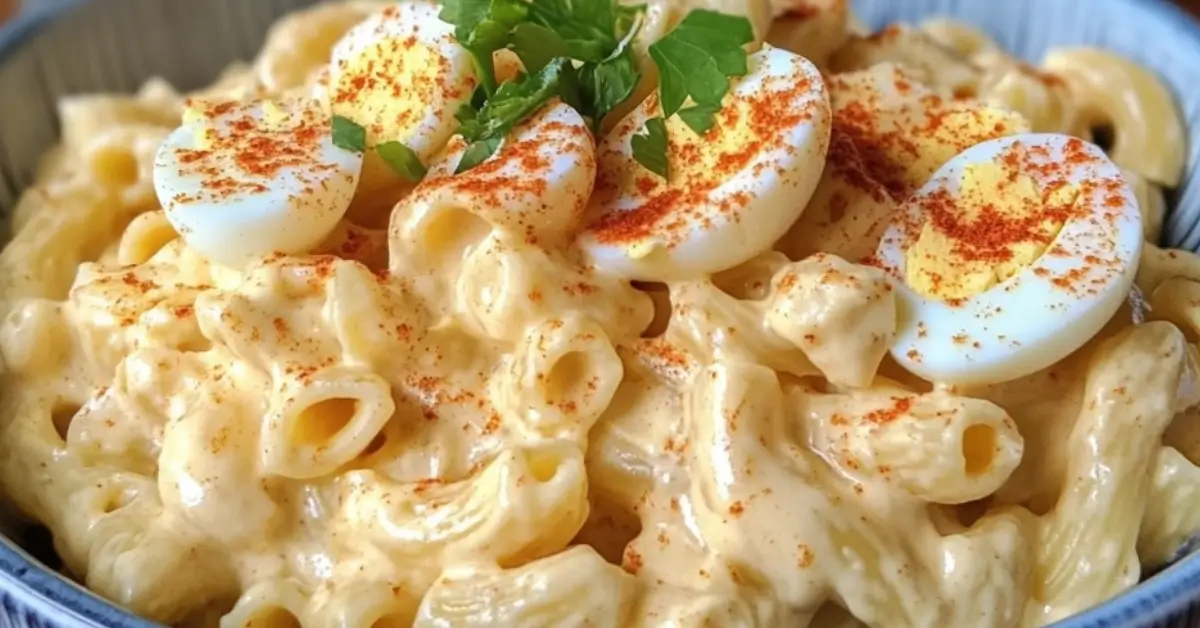 Täytettyjen munien pastasalaatti: helppo herkku kotikokille