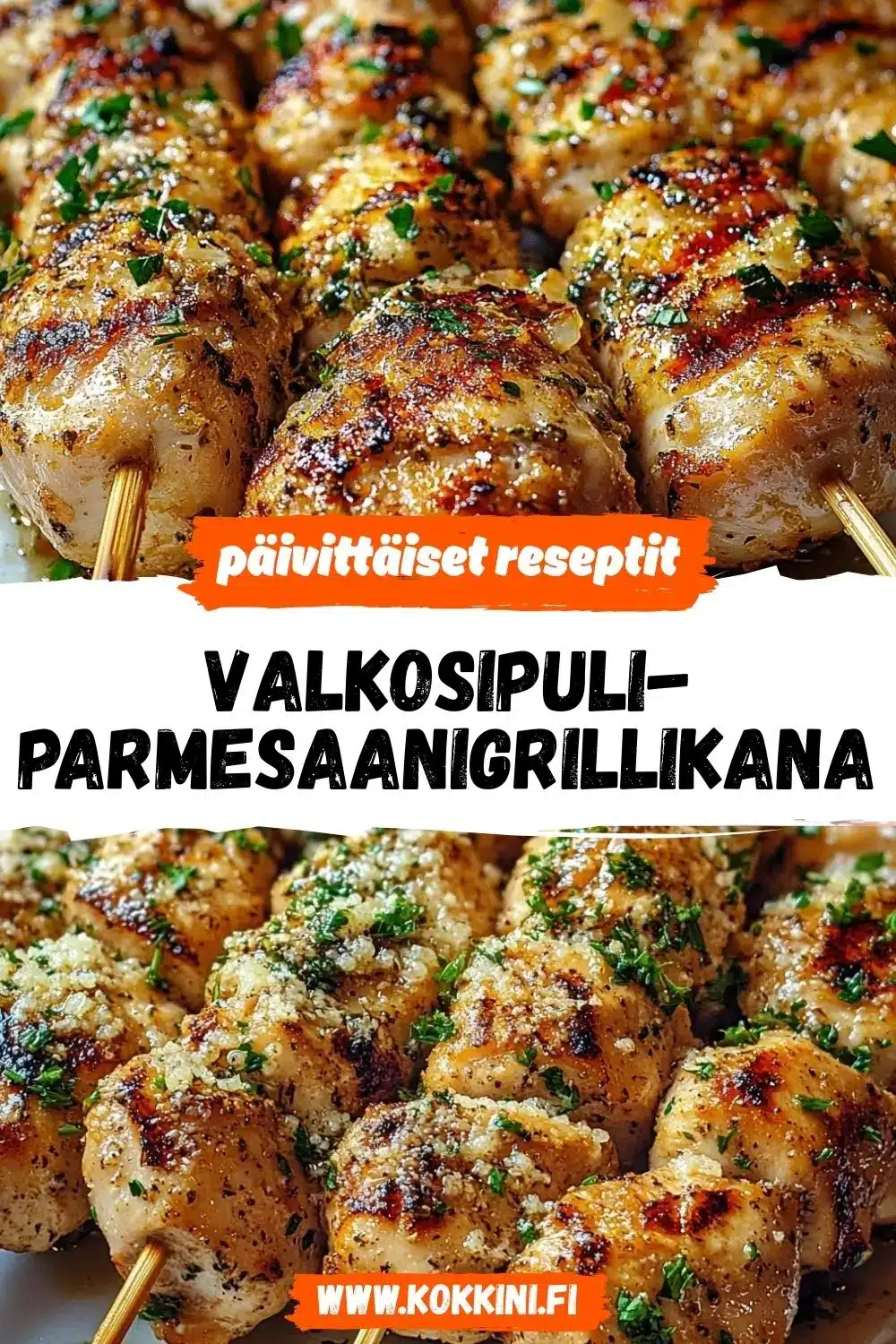 Valkosipuli-parmesaanigrillikana
