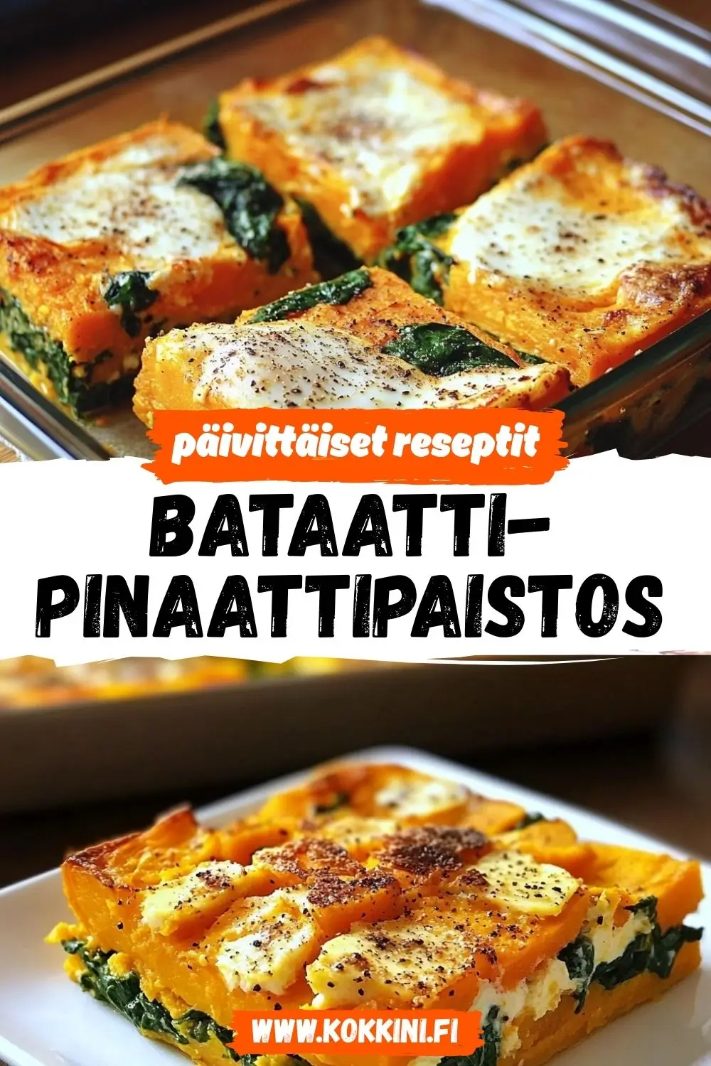 Bataatti-pinaattipaistos