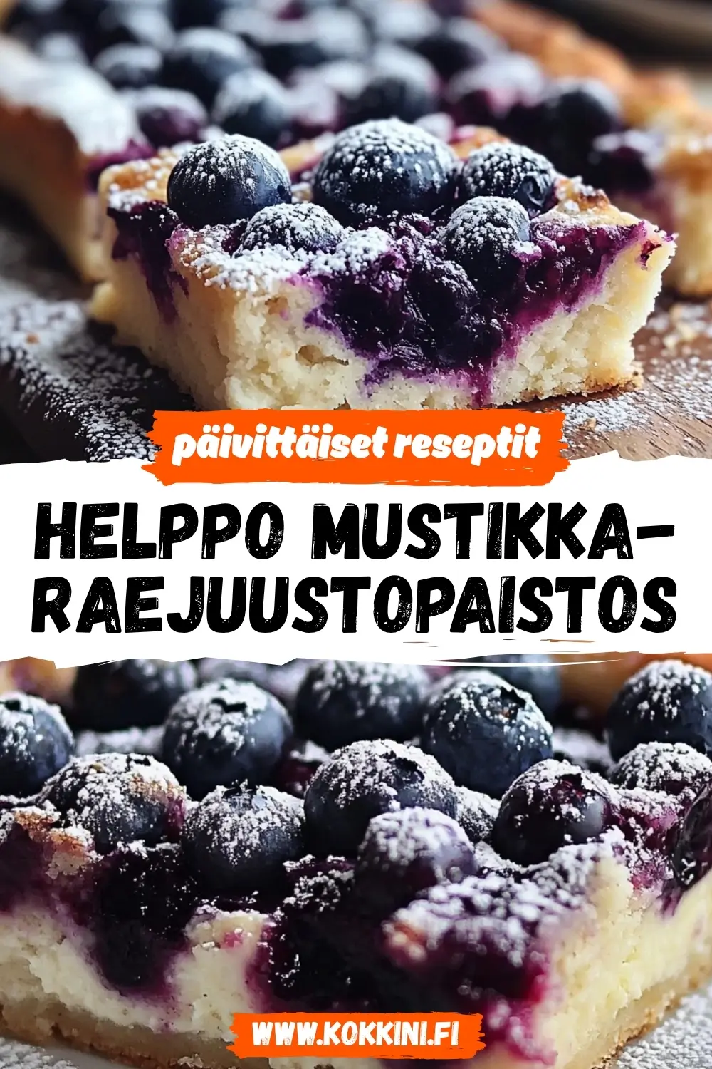 Helppo mustikka-raejuustopaistos: valmis 30 minuutissa