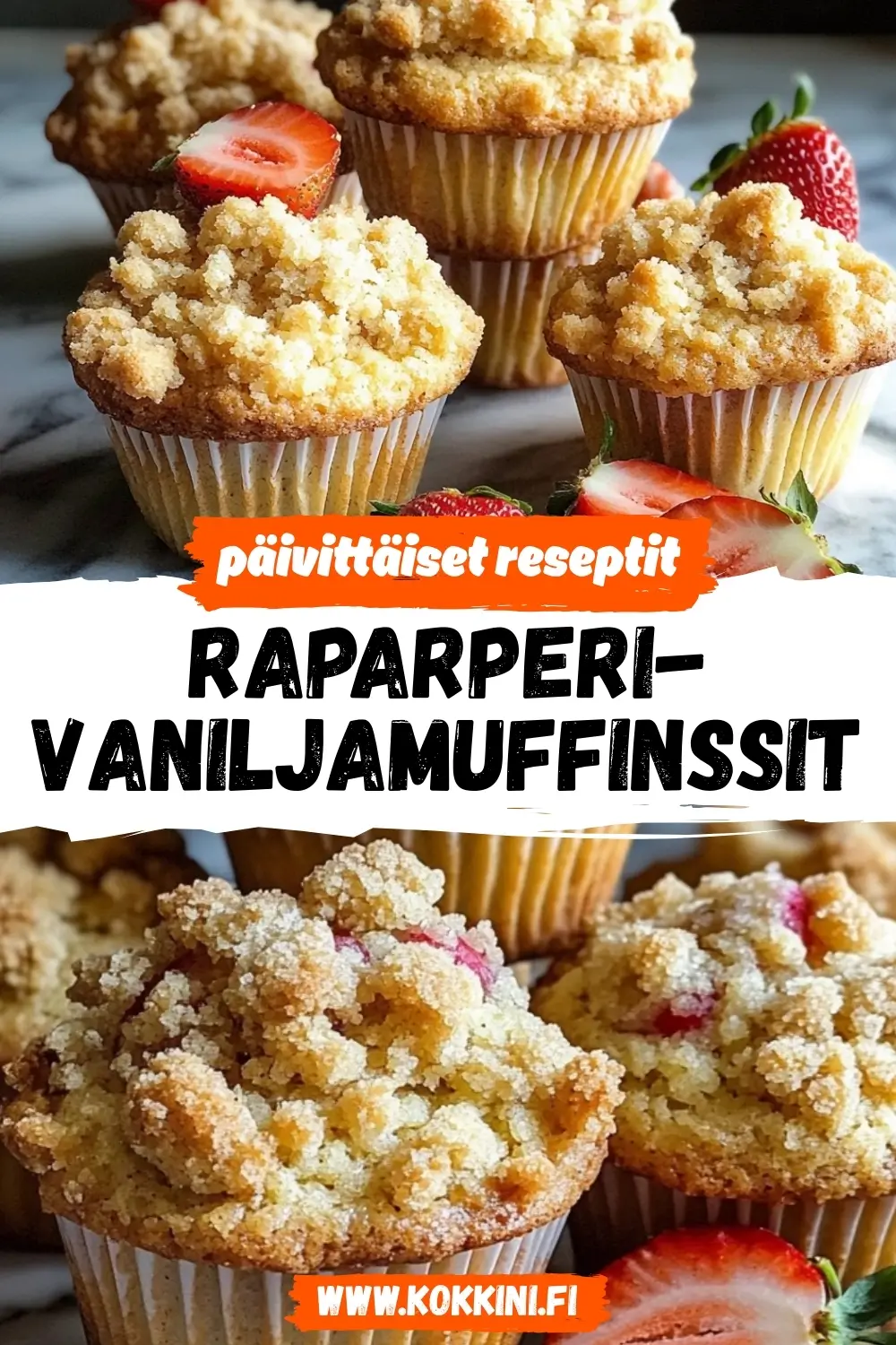 Raparperi-vaniljamuffinssit