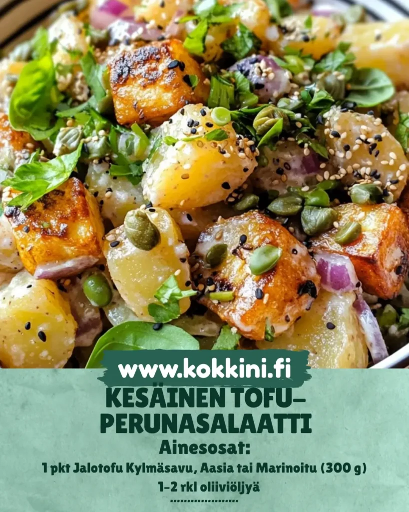 Ainekset TOFU-PERUNASALAATTI