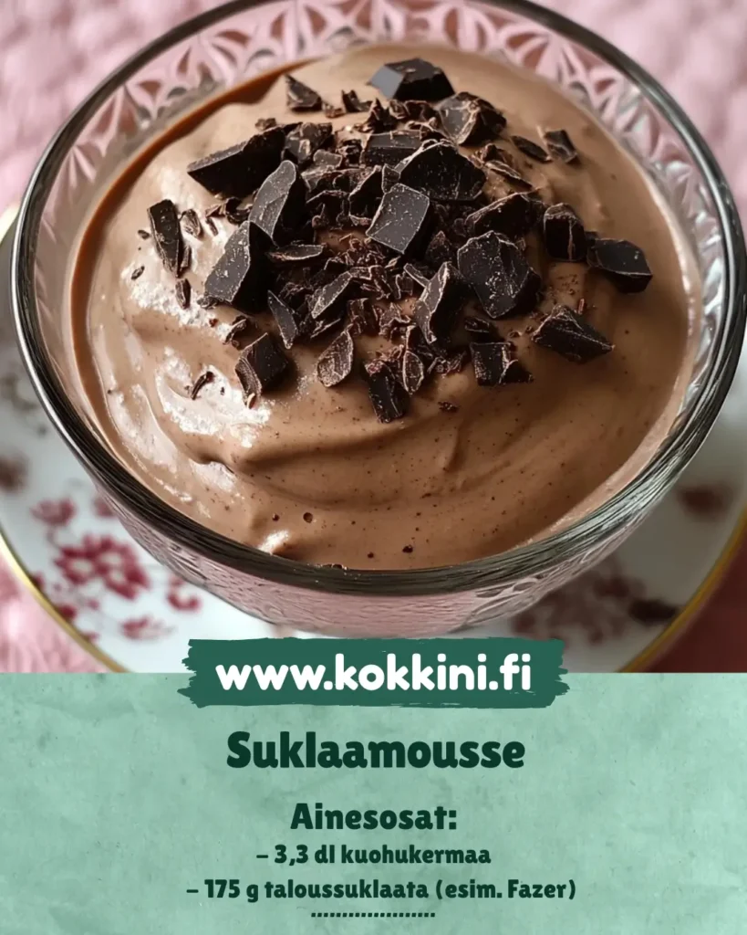 Helppo Suklaamousse Resepti