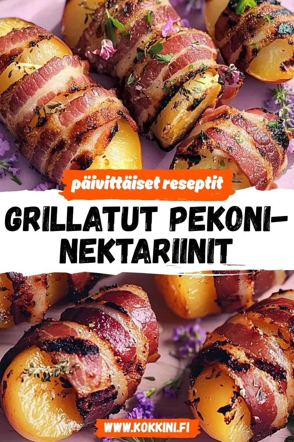 10 min grillatut pekoni-nektariinit helposti kotona