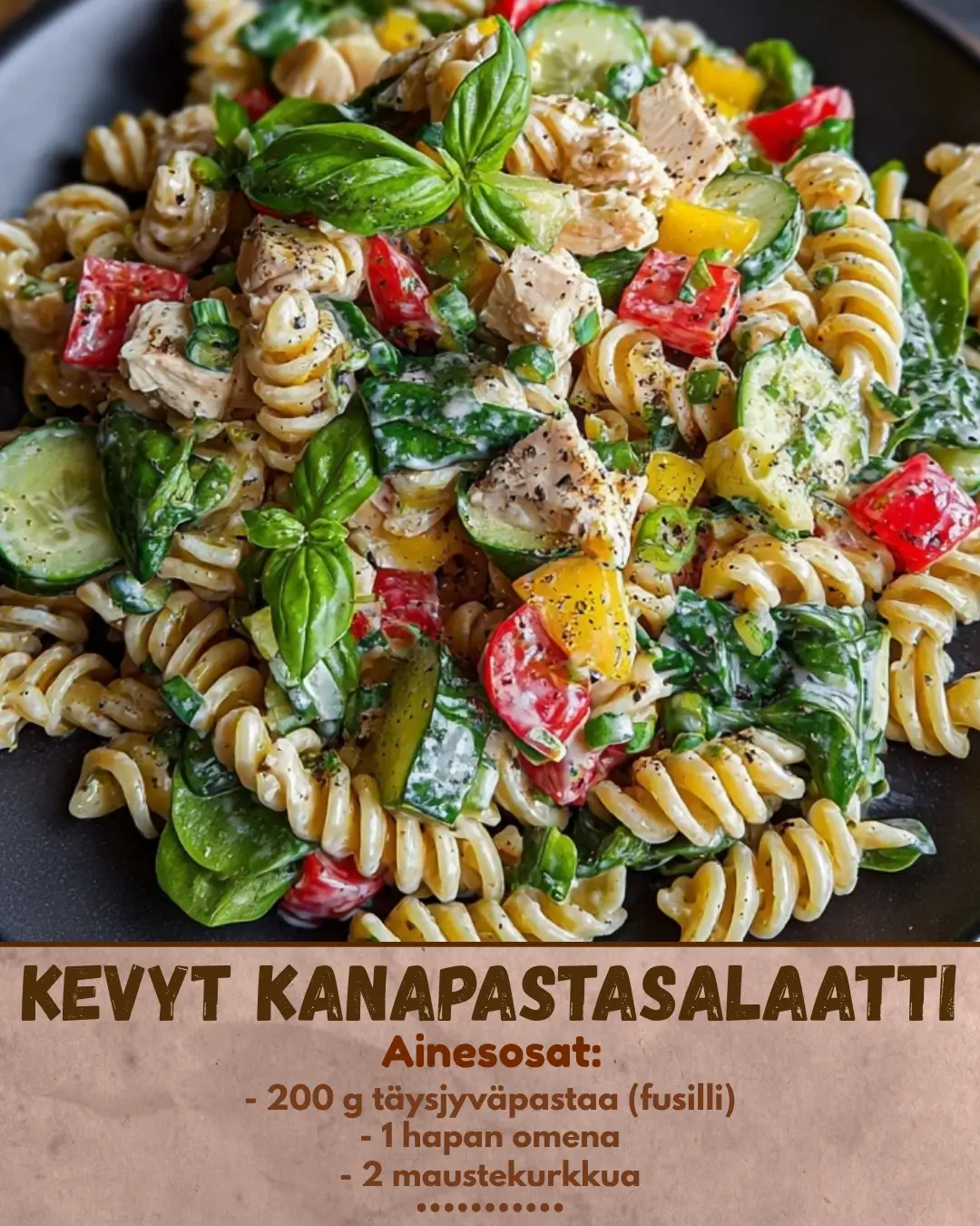 Kanapastasalaatti: helppo ja täyttävä arkiruoka