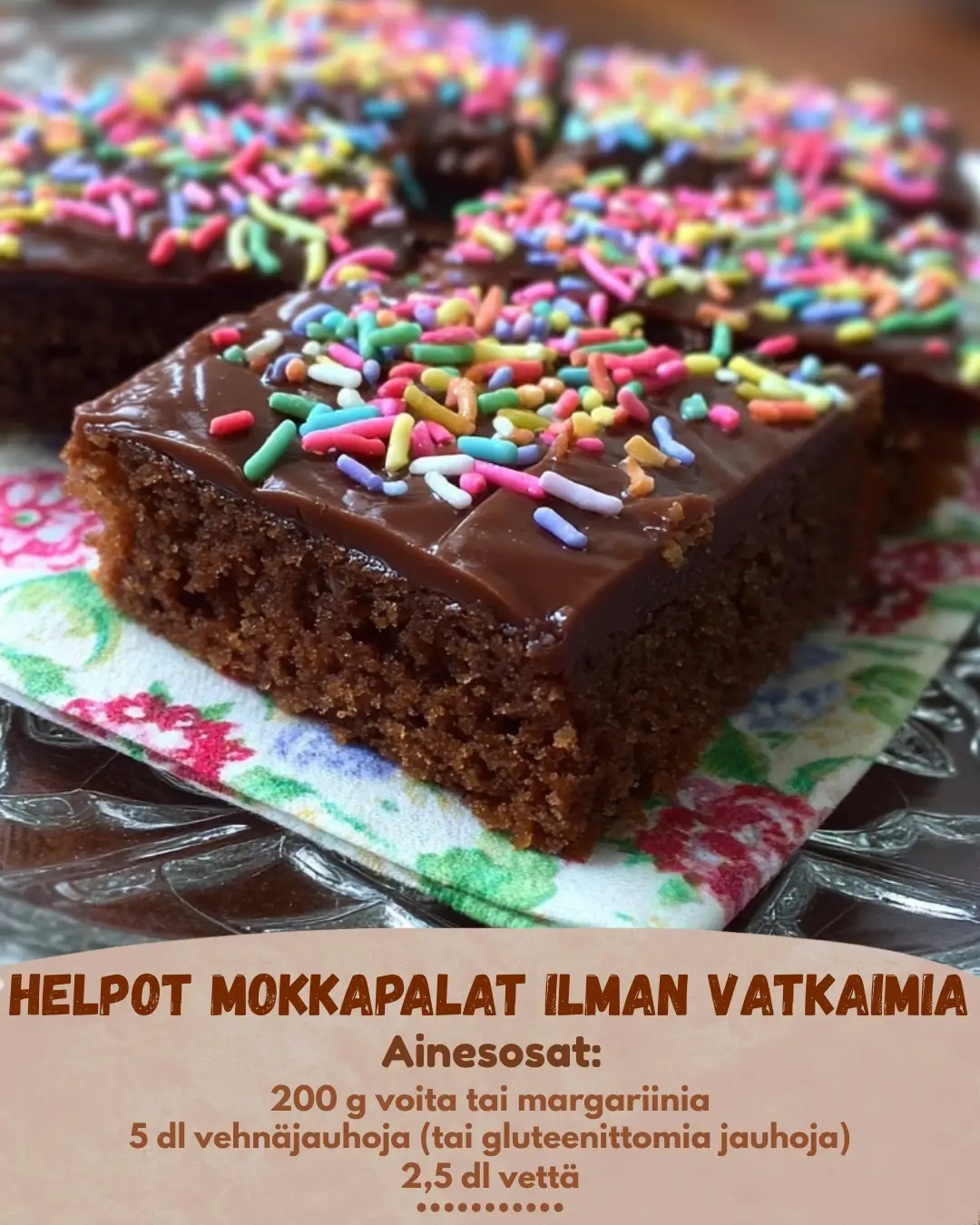 Helpot mokkapalat: mehevä ja suklaisen helppo resepti