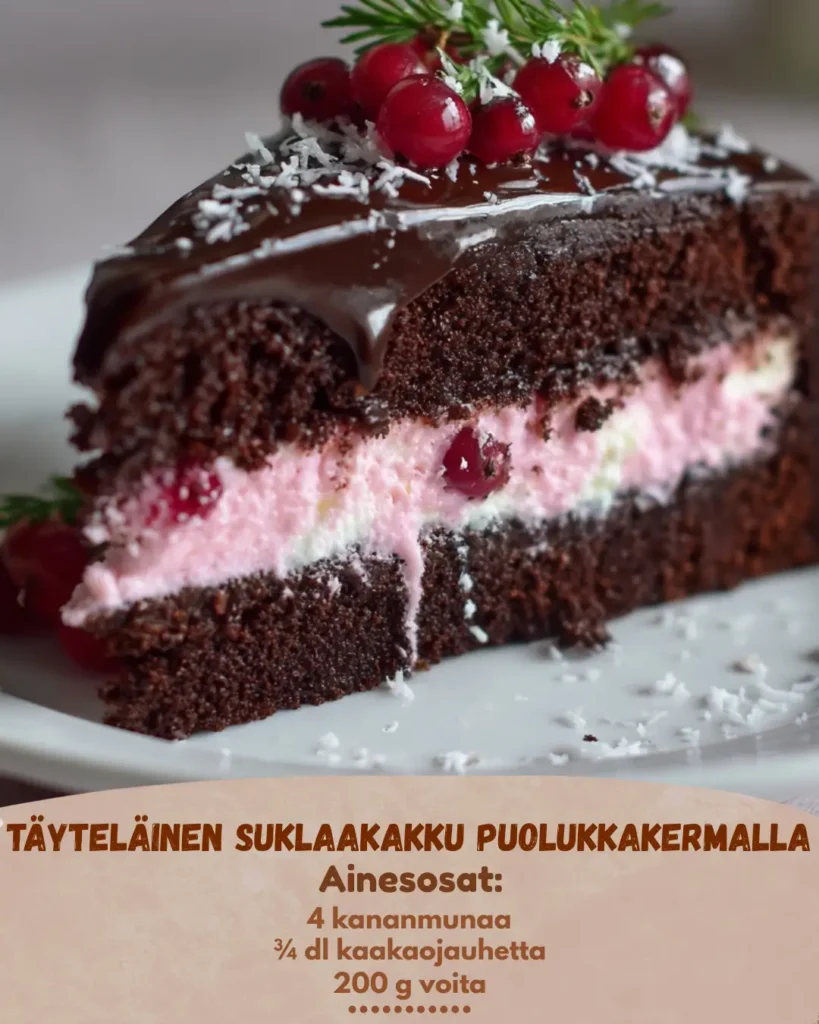 Täyteläinen suklaakakku resepti 30 min