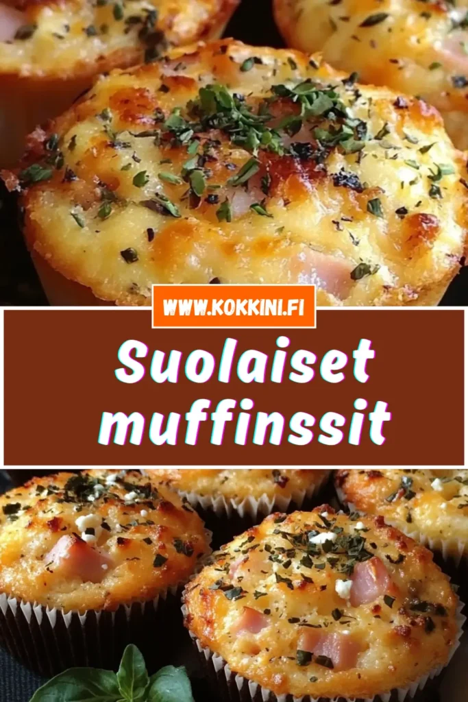 Suolaiset muffinssit kinkulla ja fetalla - katso ohje