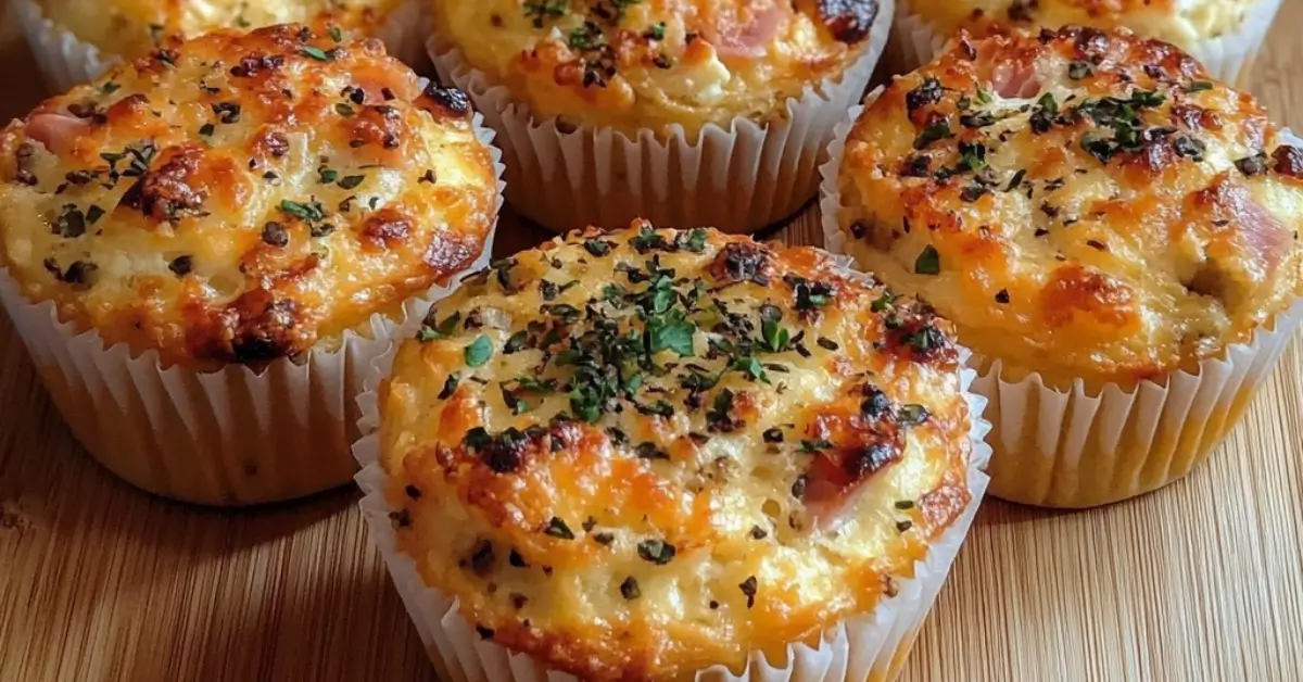 Suolaiset muffinssit kinkulla ja fetalla - katso ohje