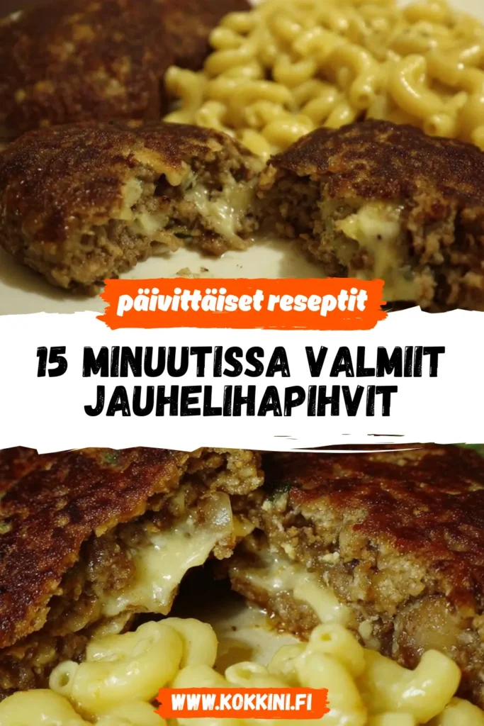 15 minuutissa valmiit jauhelihapihvit