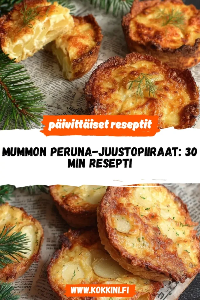 Mummon peruna-juustopiiraat: 30 min resepti