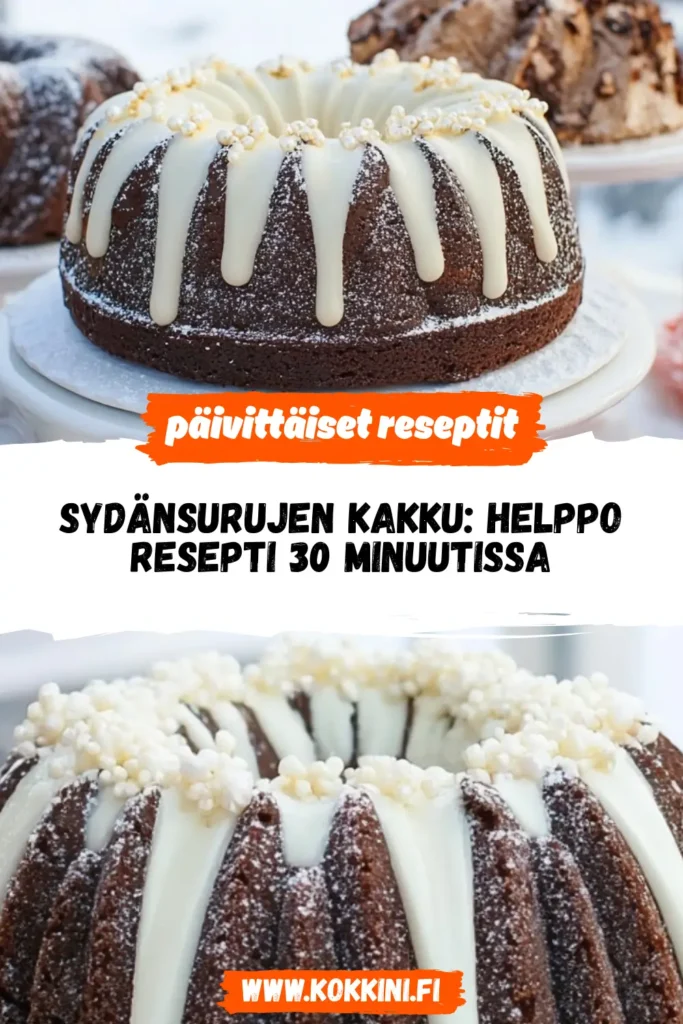 Sydänsurujen kakku: helppo resepti 30 minuutissa