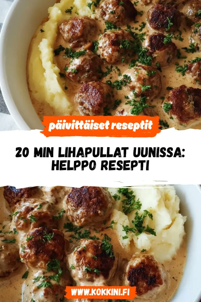 20 Min Lihapullat Uunissa: Helppo Resepti