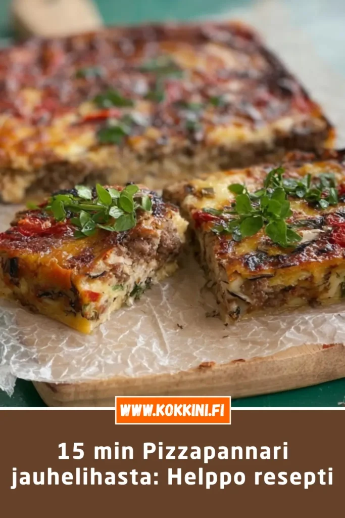 15 min Pizzapannari jauhelihasta: Helppo resepti