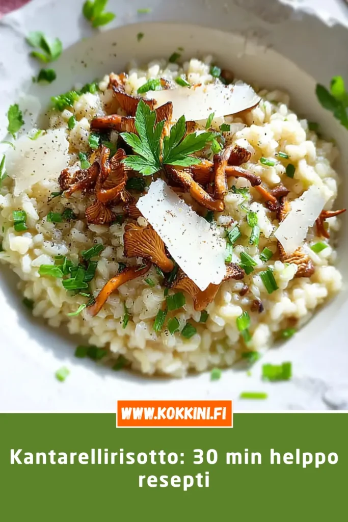 Kantarellirisotto: 30 min helppo resepti