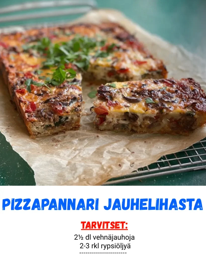 15 min Pizzapannari jauhelihasta: Helppo resepti