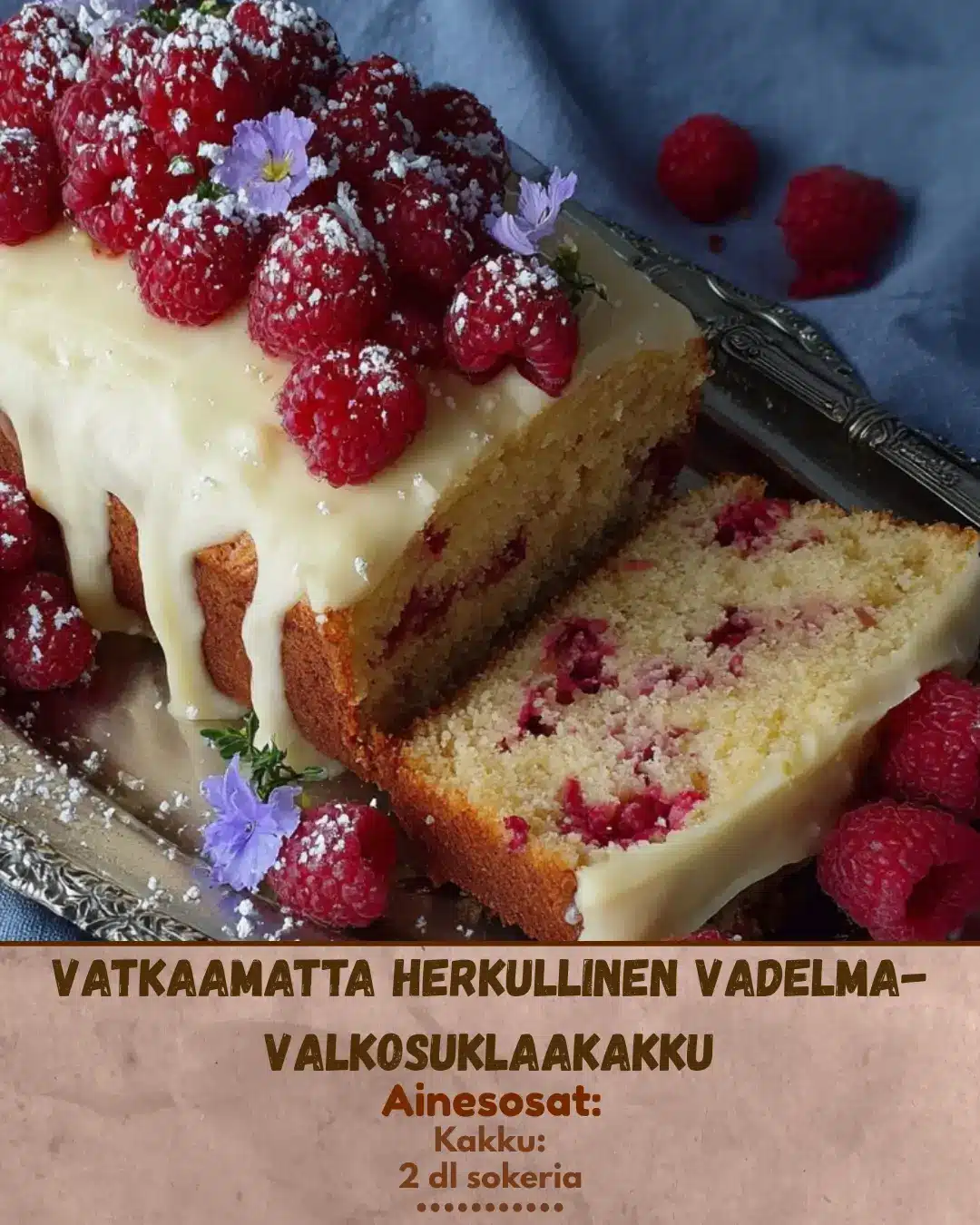 Vadelma-valkosuklaakakku: täydellinen makupari