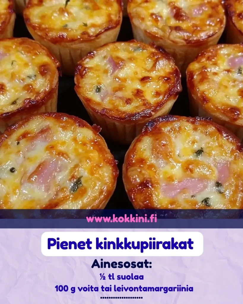 Pienet kinkkupiirakat: helppo ohje 30 minuutissa
