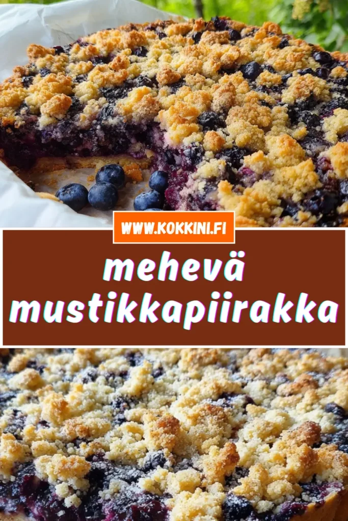 Mehevä mustikkapiirakka: täydellinen resepti kotikeittiöön