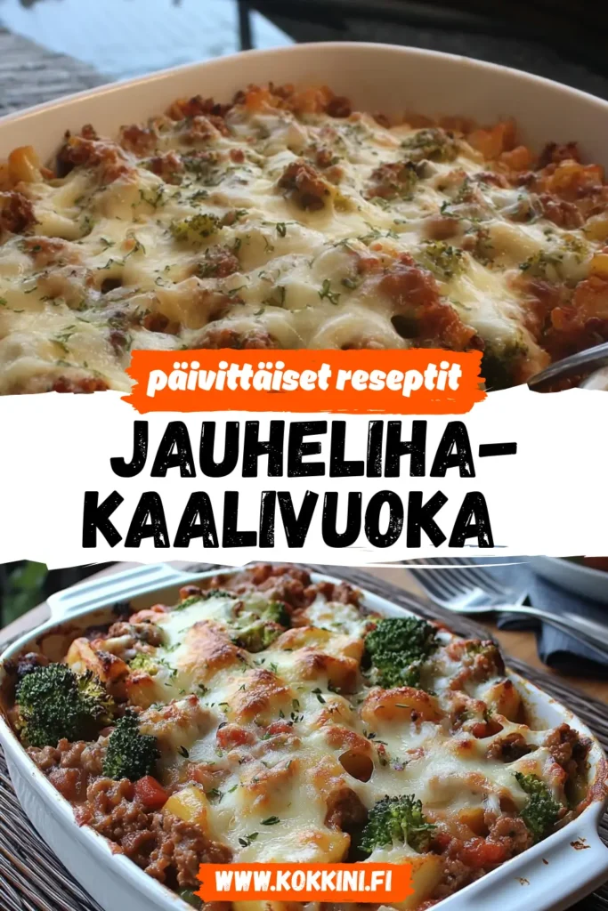 Jauheliha-kaalivuoka: Helppo arjen uuniruoka