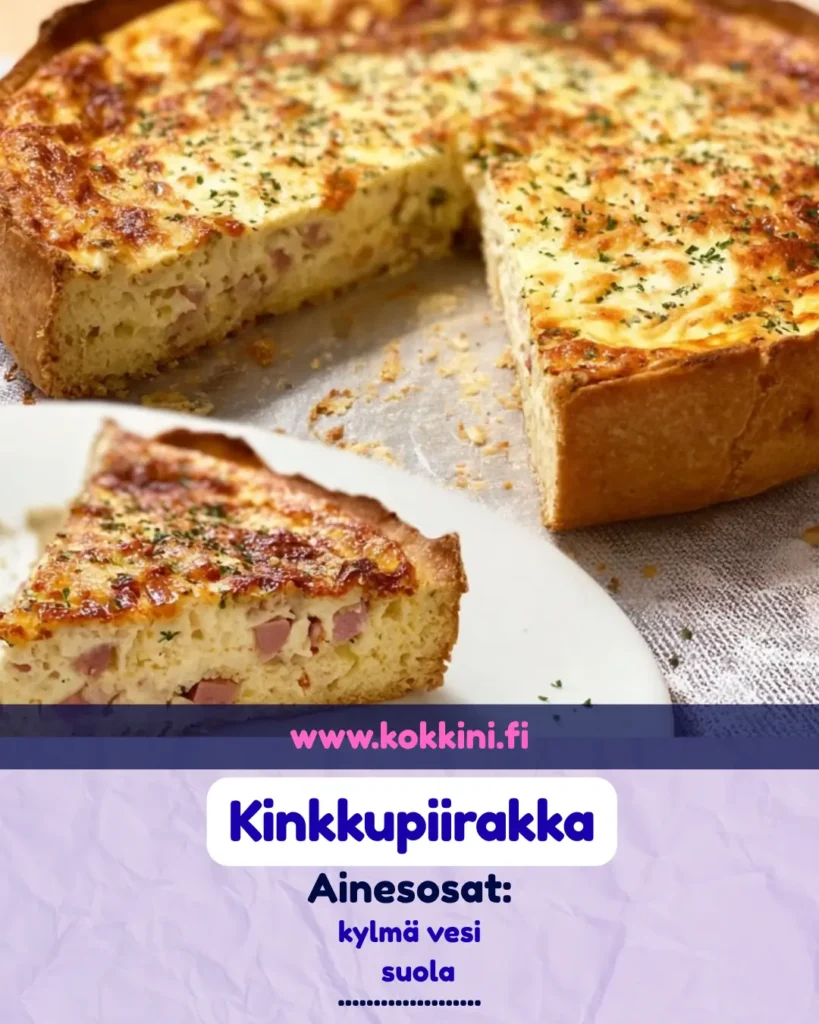 Helppo kinkkupiirakka resepti: valmis 45 minuutissa!