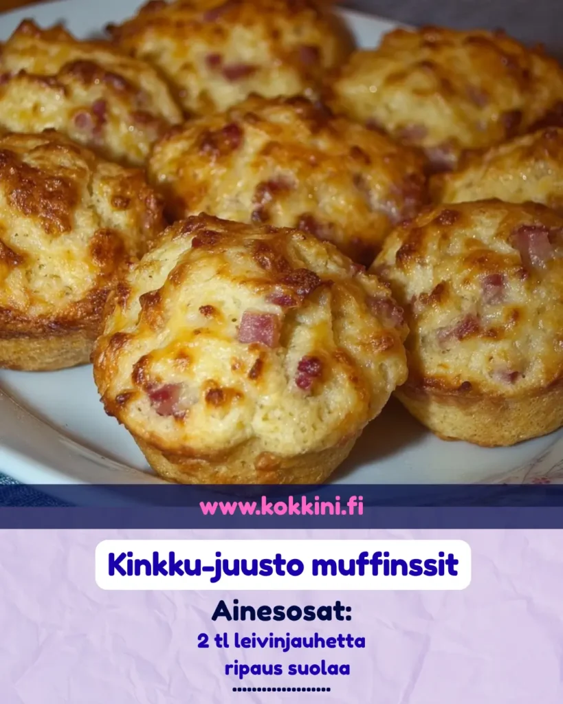Kinkku-juusto muffinit: Helppo resepti 30min