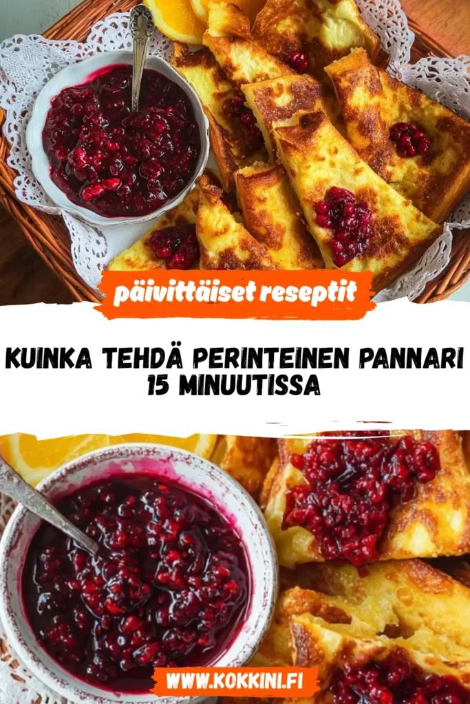 Kuinka tehdä perinteinen pannari 15 minuutissa
