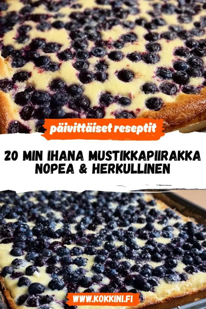20 Min Ihana Mustikkapiirakka: Nopea & Herkullinen