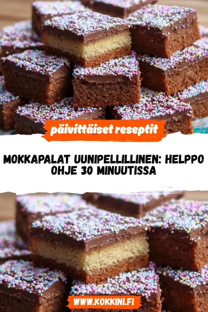 Mokkapalat uunipellillinen: helppo ohje 30 minuutissa