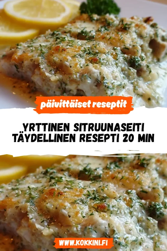 Yrttinen sitruunaseiti: Täydellinen resepti 20 min