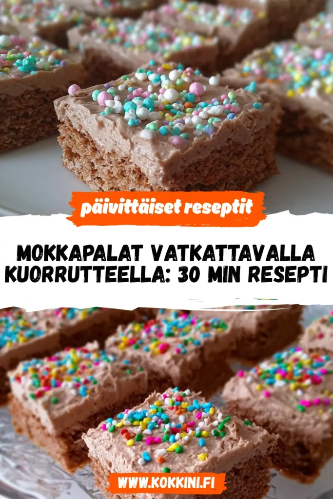 Mokkapalat vatkattavalla kuorrutteella: 30 min resepti