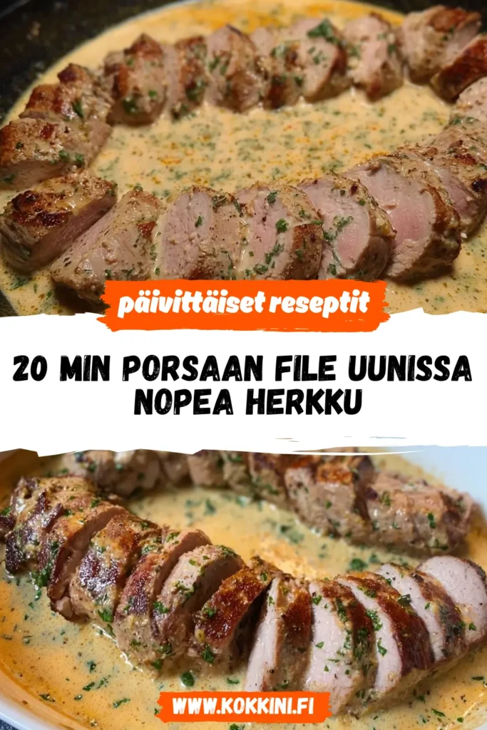 20 min porsaan file uunissa: nopea herkku