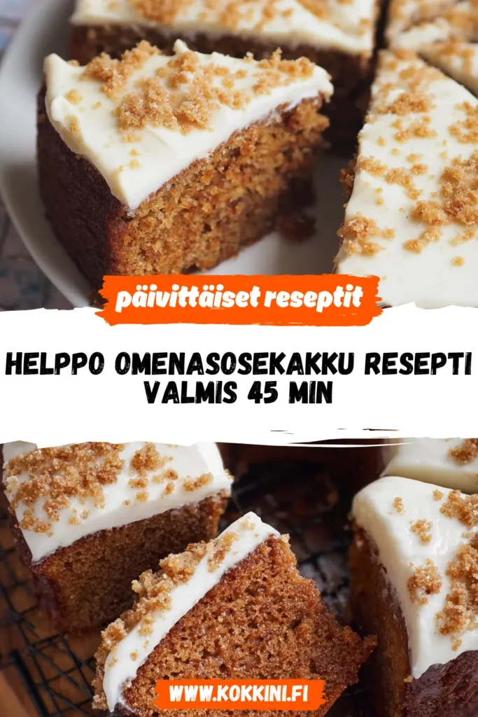 Helppo Omenasosekakku Resepti: Valmis 45 Min