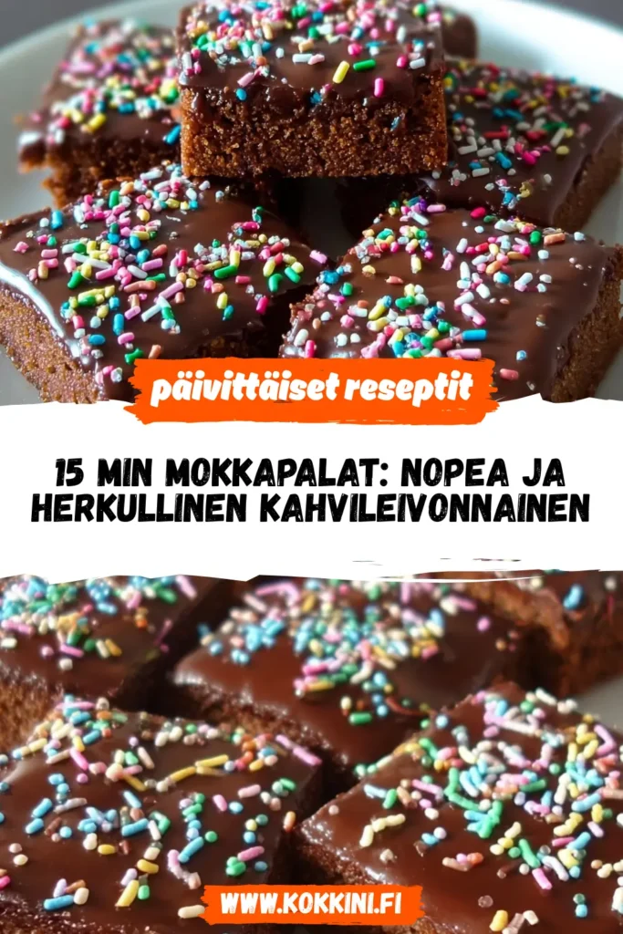 15 min mokkapalat: Nopea ja herkullinen kahvileivonnainen
