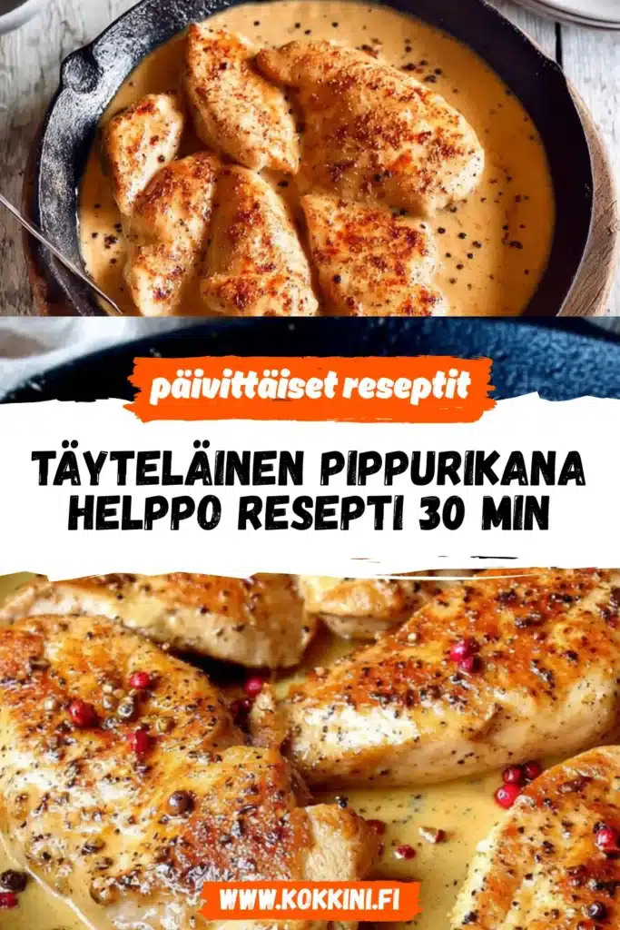 Täyteläinen pippurikana: Helppo resepti 30 min