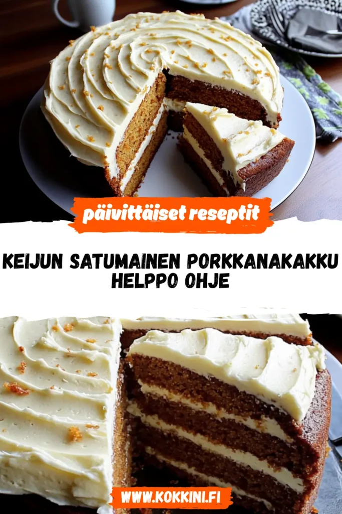 Keijun satumainen porkkanakakku: helppo ohje