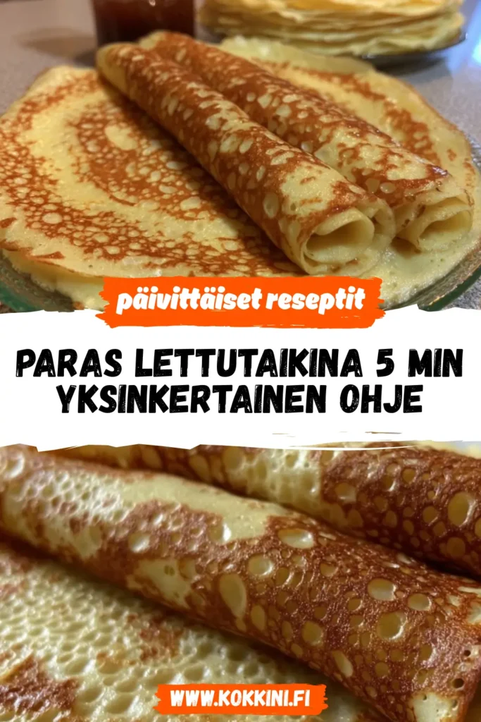 Paras lettutaikina 5 min: yksinkertainen ohje