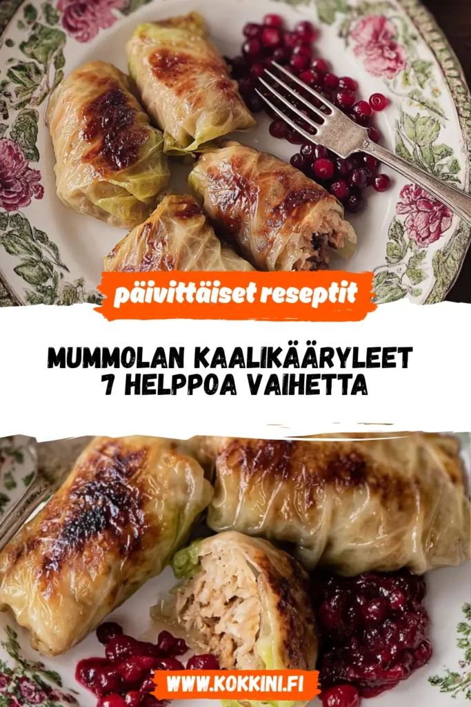 Mummolan kaalikääryleet: 7 helppoa vaihetta