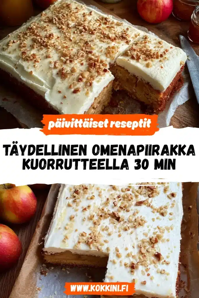 Täydellinen omenapiirakka kuorrutteella 30 min