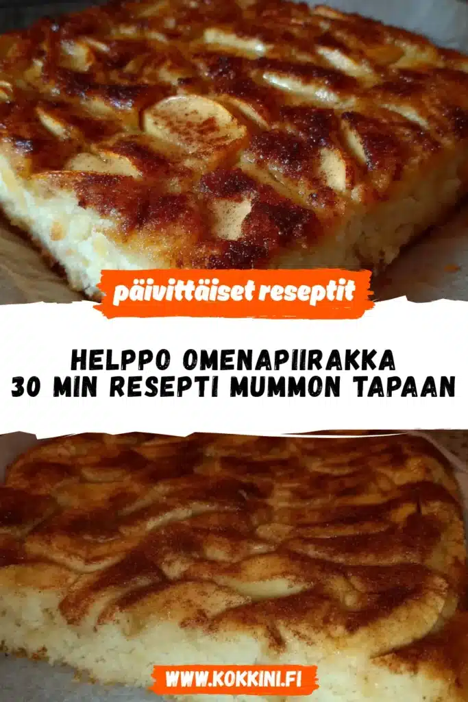 Helppo Omenapiirakka: 30 Min Resepti Mummon Tapaan