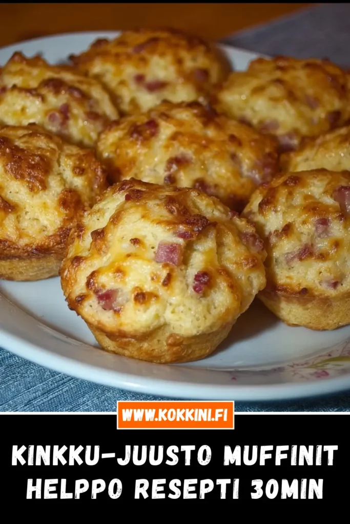 Kinkku-juusto muffinit: Helppo resepti 30min