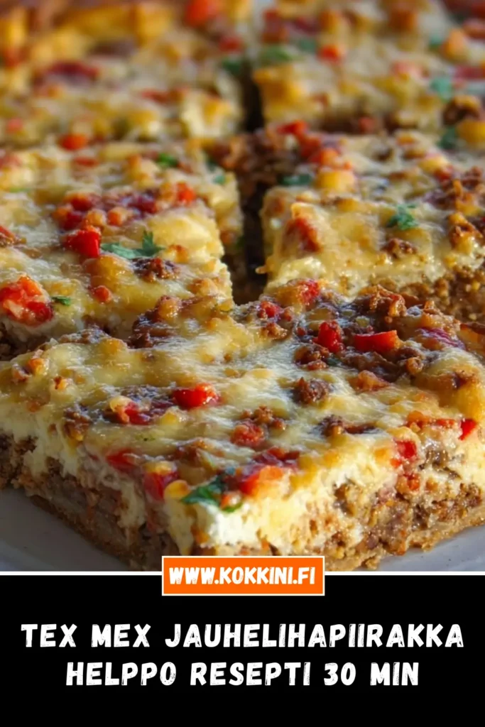 Tex mex jauhelihapiirakka: helppo resepti 30 min
