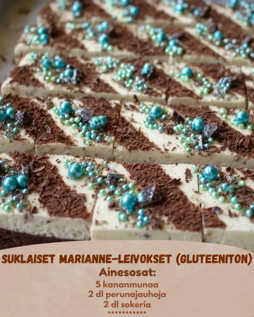 Suklaiset Marianne-leivokset valmistuvat helposti kotona. Täydellinen resepti herkullisiin leivoksiin - katso vaihe-vaiheelta ohje ja vinkit!