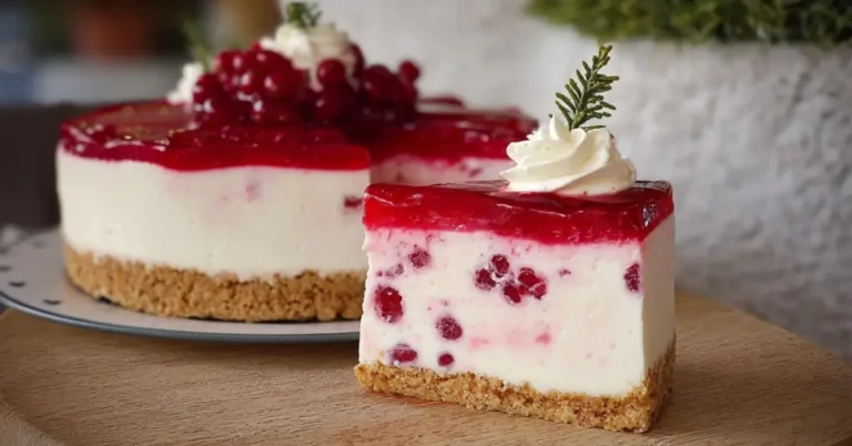 Puolukka-vaniljajuustokakku valmis alle 30 minuutissa