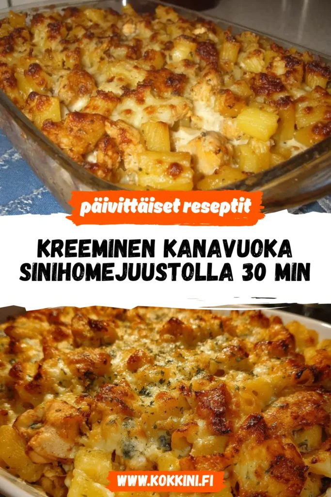 Kreeminen kanavuoka sinihomejuustolla 30 min